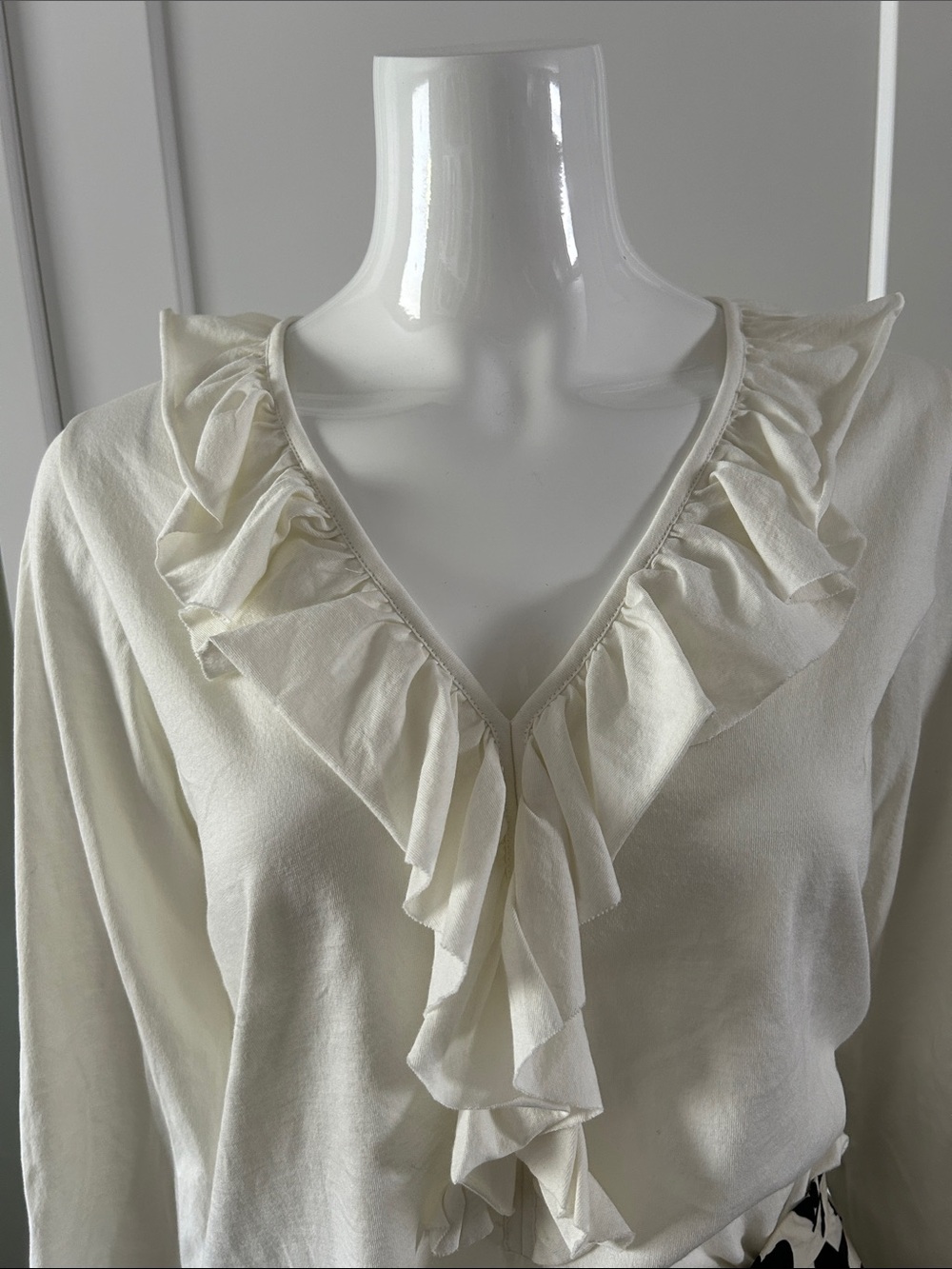 NATION LTD Giorgio Flouncetop in Porcelain | Size Small | New With Tags - Picture 4 of 16
